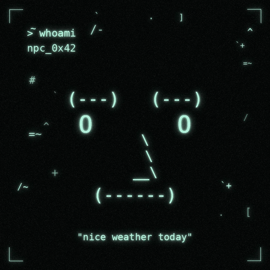 ASCII portrait of the ButtNPC character